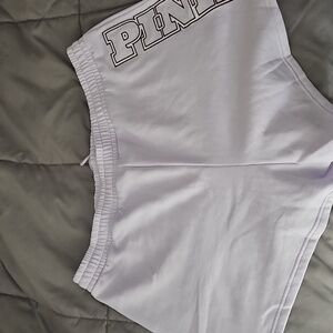 PINK Victoria's Secret Light Purple Shorts with PINK logo. (NEW w/o tags.) XXL